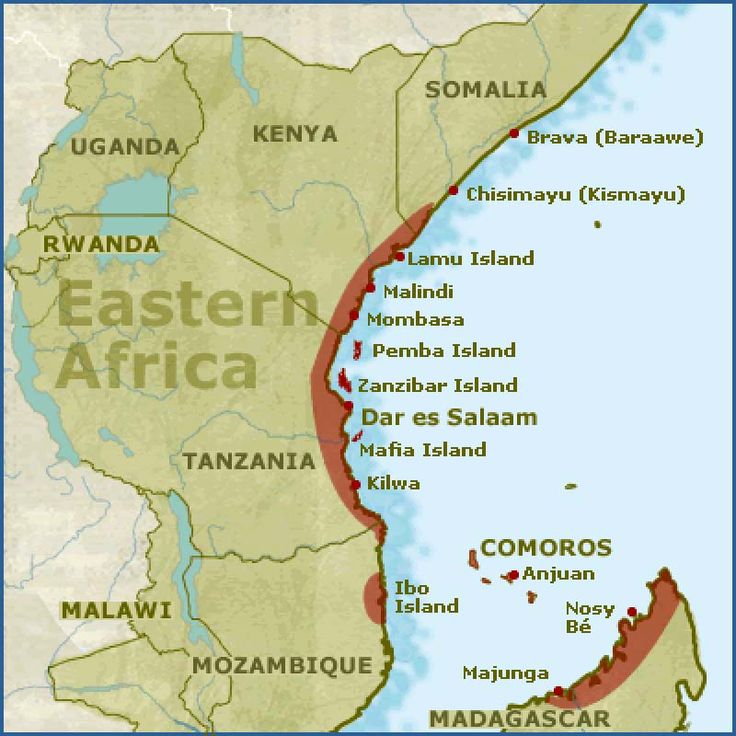 Africa Beach Map